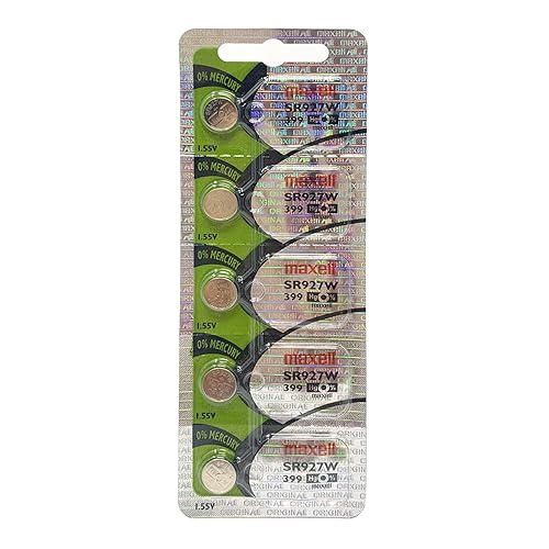 Maxell SR927W 1.55v 399 Watch Battery (5 Batteries)