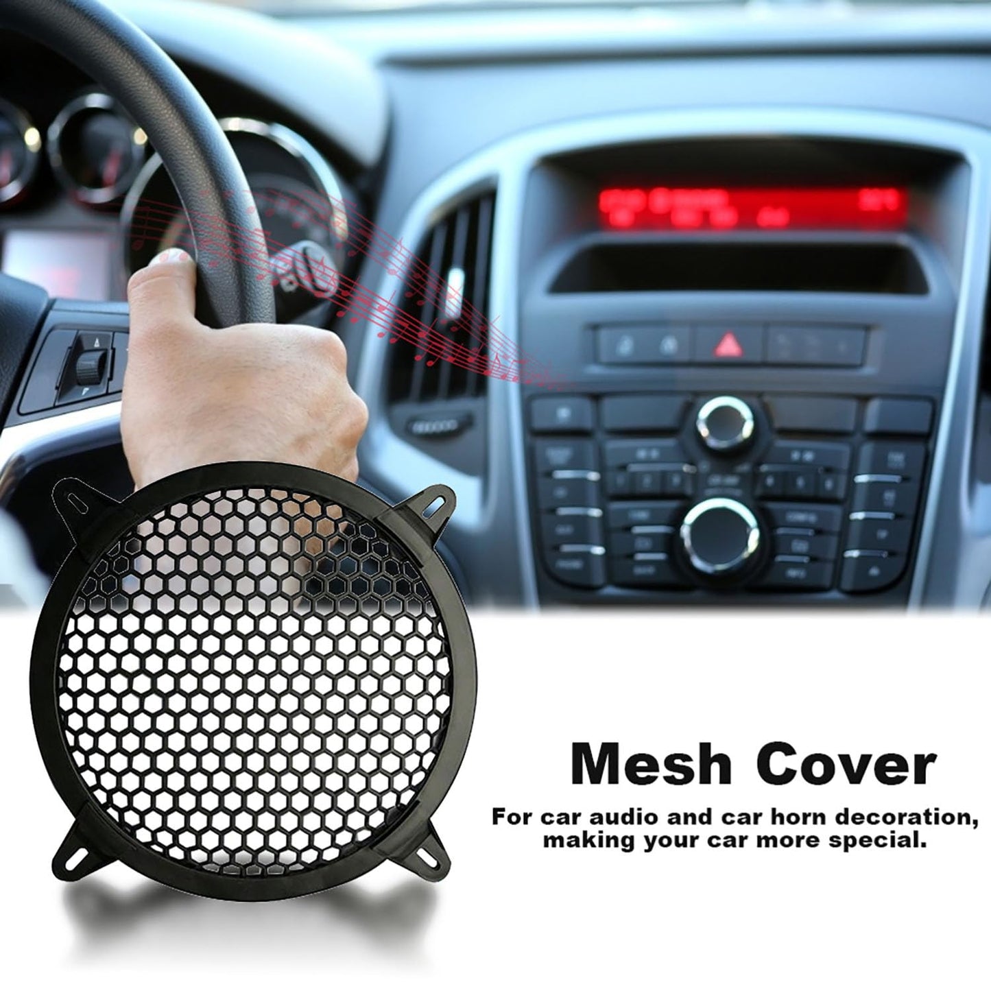 Yocimango 12 Inch Durable Plastic Mesh Waffle Speaker Cover/Screws Audio Sub Woofer Grille Net Protector Cover/Horn Guard Grills Decorative DIY Home