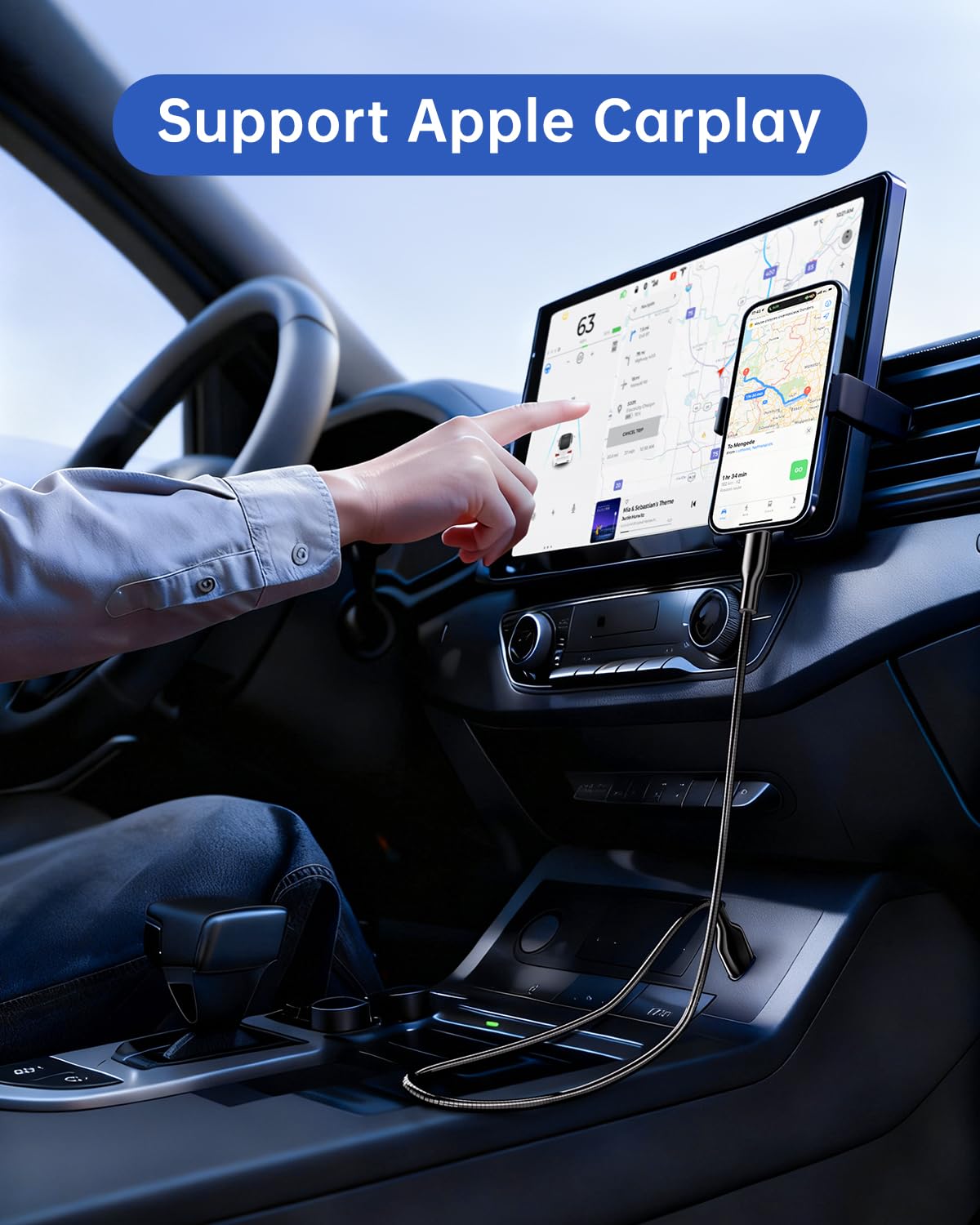 Arkidyn Chew Proof iPhone Charging Cable 6.6FT - MFi Certified Metal Lightning Cable, Metal Cat & Dog Chew-Proof iPhone Charging Cord with 3A Fast…
