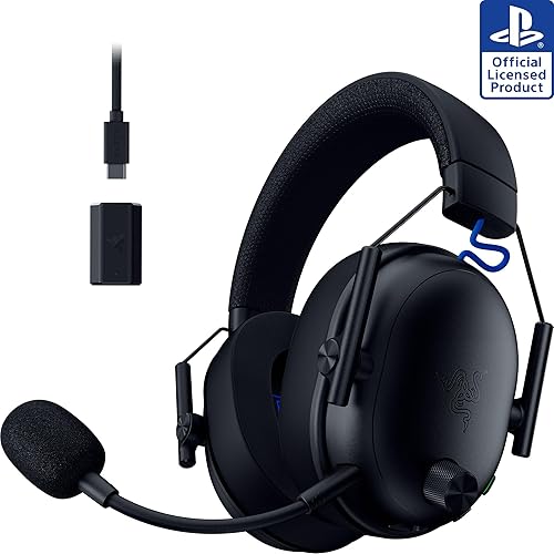 Razer BlackShark V3 Wireless Gaming Headset for PS5: 50mm Drivers - Super Wideband Mic - 2.4 GHz, Bluetooth - Works with PC, Mac, Nintendo Switch