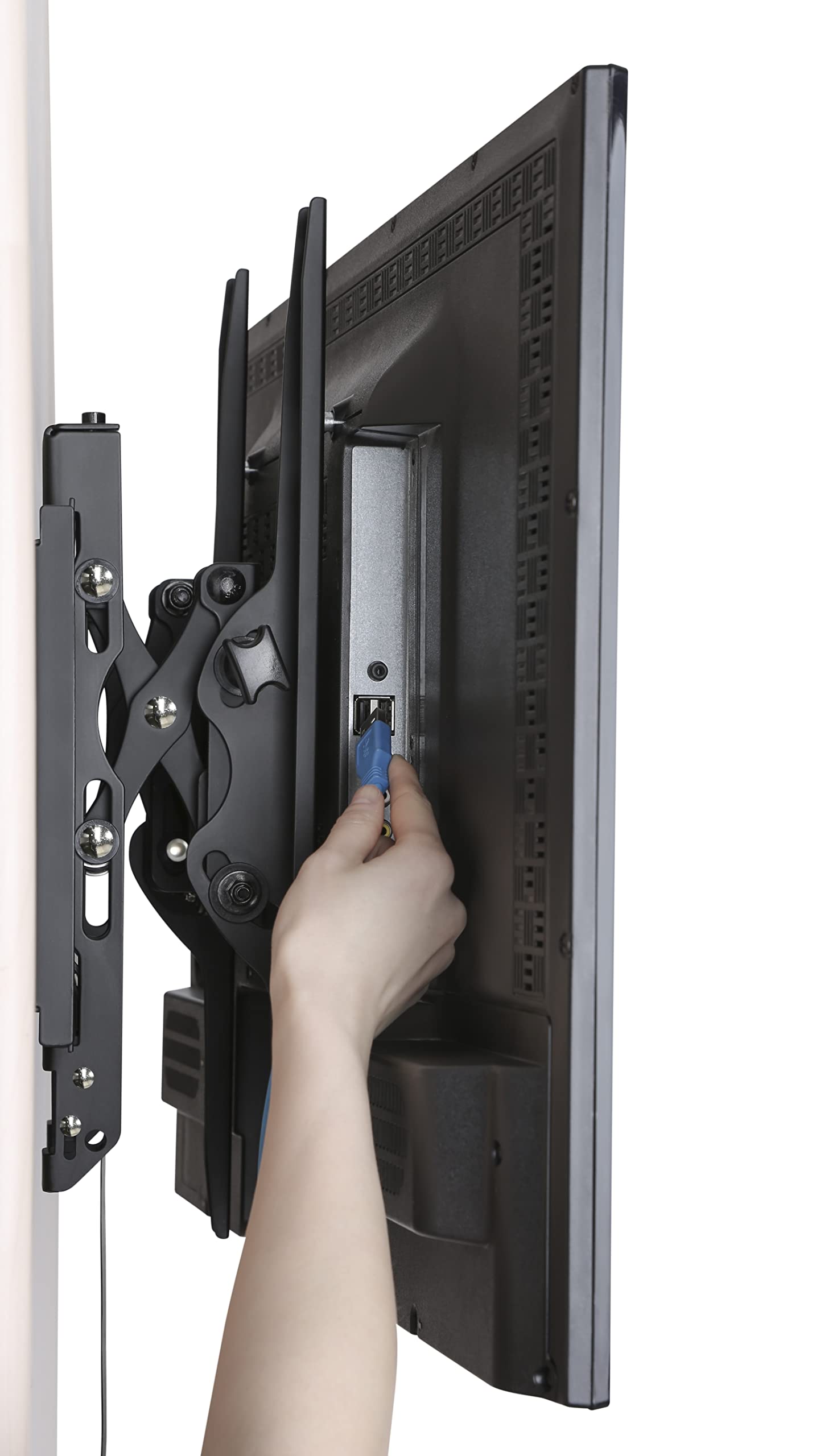 Link2Home Extend & Tilt TV Wall Mount for 42" - 90" TVs, Up to 154 lbs., VESA 600/400, Fits Flat and Curved TVs, Auto Locking Mechanism, Black