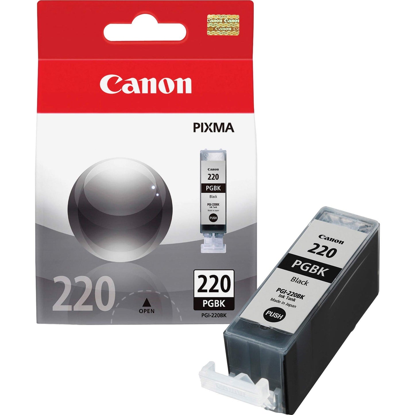 Canon PGI-220BK Ink Cartridge, Black - in Retail Packaging