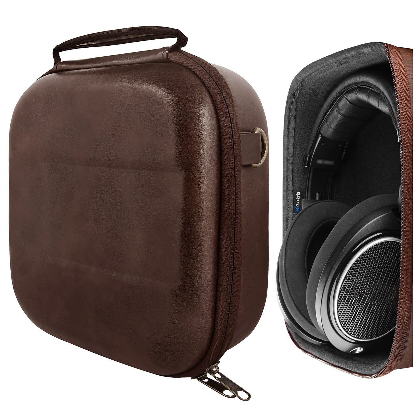 Geekria Shield Headphones Case Compatible with Sennheiser HD 550/505/599/598/560S/559/558/555/400 Pro, Replacement Hard Shell Travel Carrying Bag