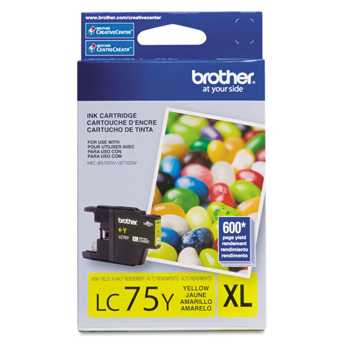 BRTLC75Y - Brother LC75Y LC-75Y Innobella High-Yield Ink,Yellow