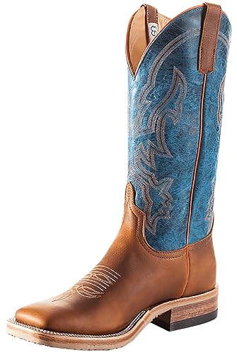 Anderson Bean Men's Square Toe Briar Danube Mad Dog Boot Size 8EE, Blue, 8 Wide