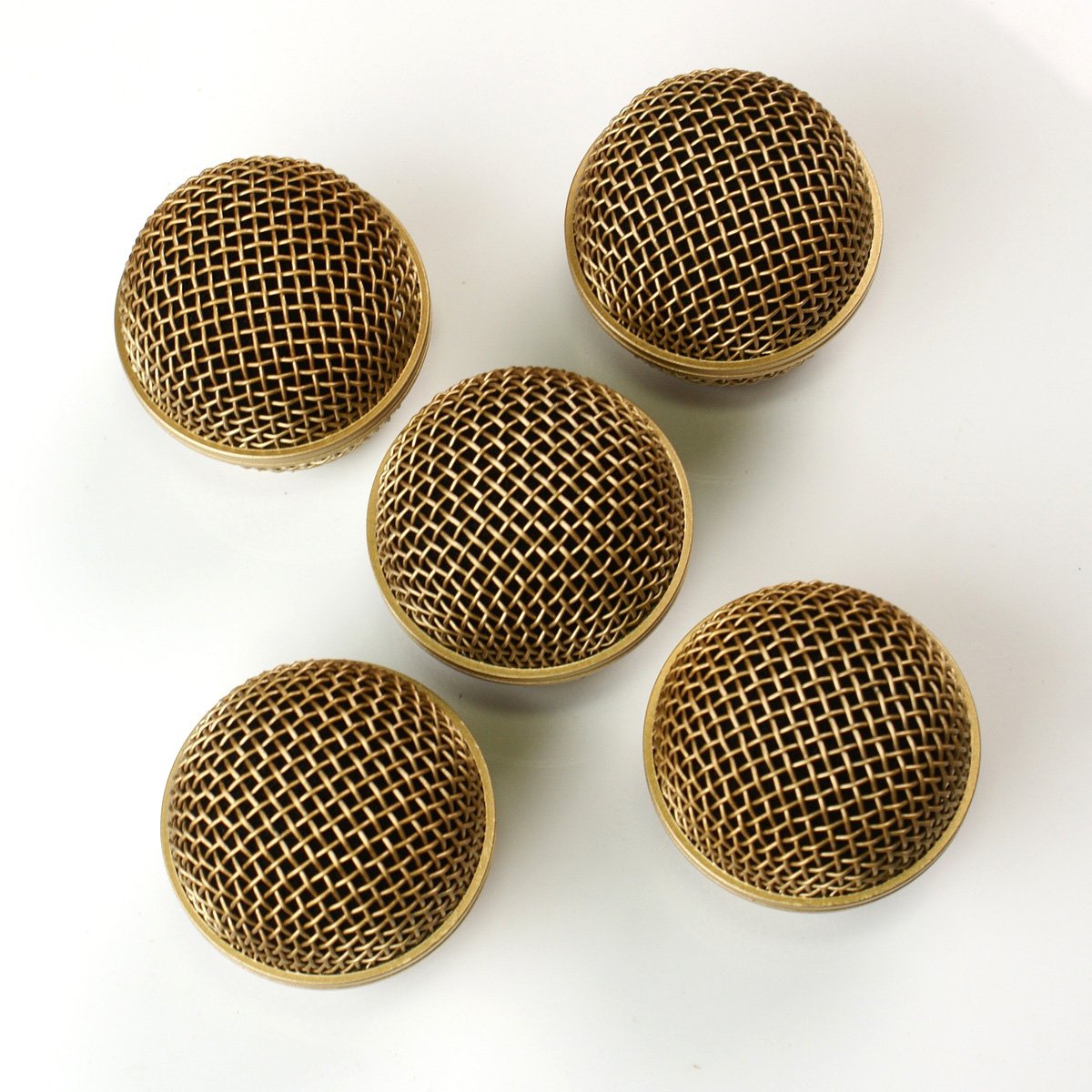 5x Mesh Microphone Grille For Shure SM58 565SD LC Microphone,Copper Plated