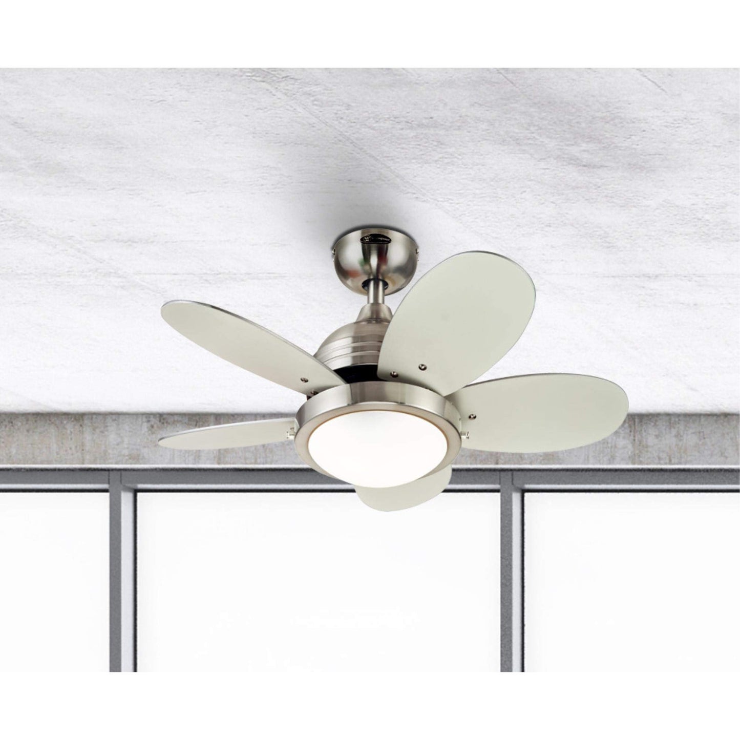 Westinghouse Roundabout Ceiling Fan with Light, 30-Inch, Brushed Nickel