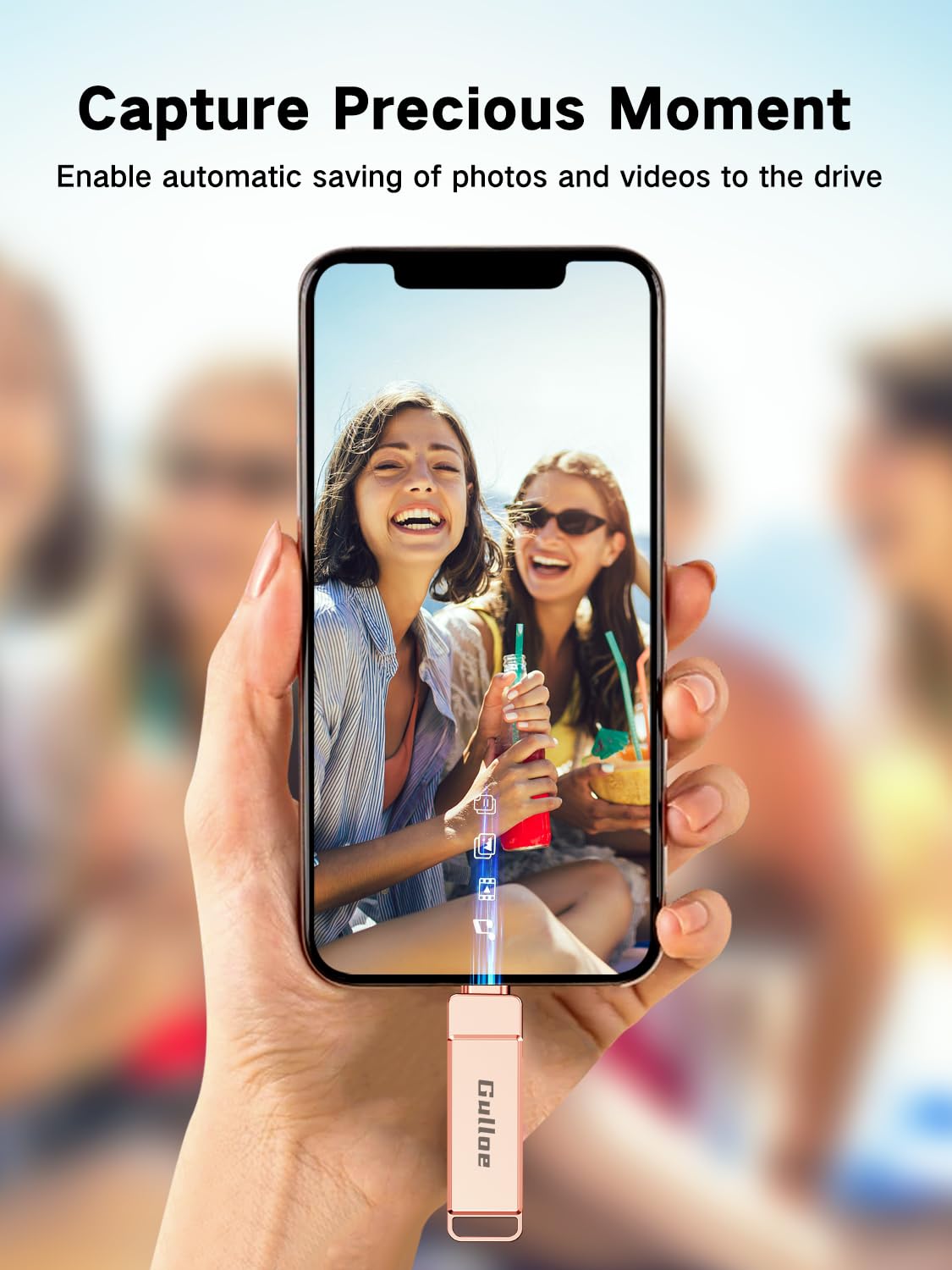 Gulloe 256GB Flash Drive Intended for iPhone, USB Memory Stick Storage for Photos and Videos Backup, Compatible with iPhone iPad Android PC, Plug