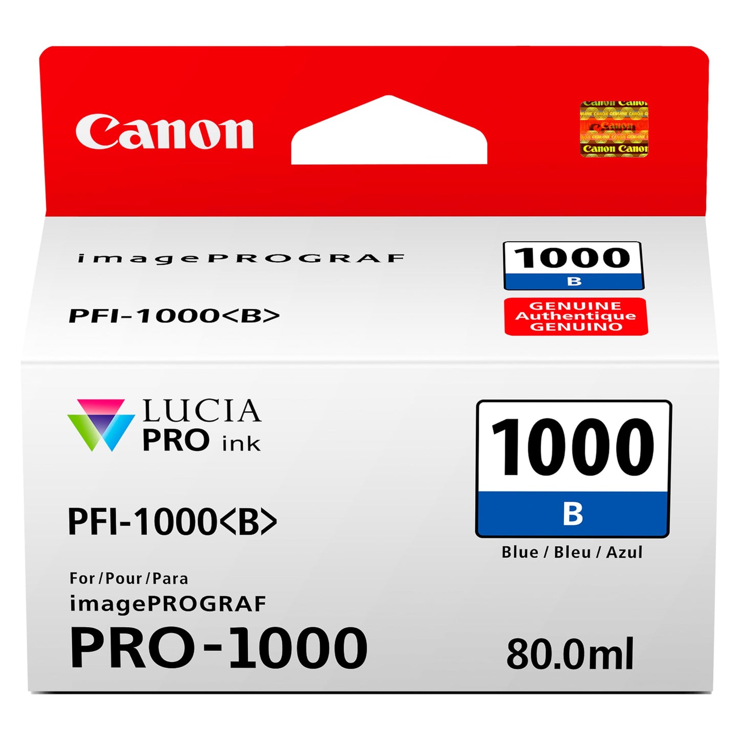 Canon PFI-1000 Genuine Blue Ink Tank, Compatible with ImagePROGRAF PRO-1000 Printers