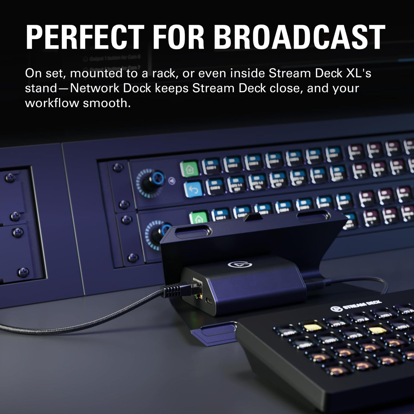 Elgato Network Dock for Stream Deck - Wired Ethernet Adapter, PoE or USB Powered, Easy On-Device Setup, Mounts to Desk, Wall, or SDXL Stand