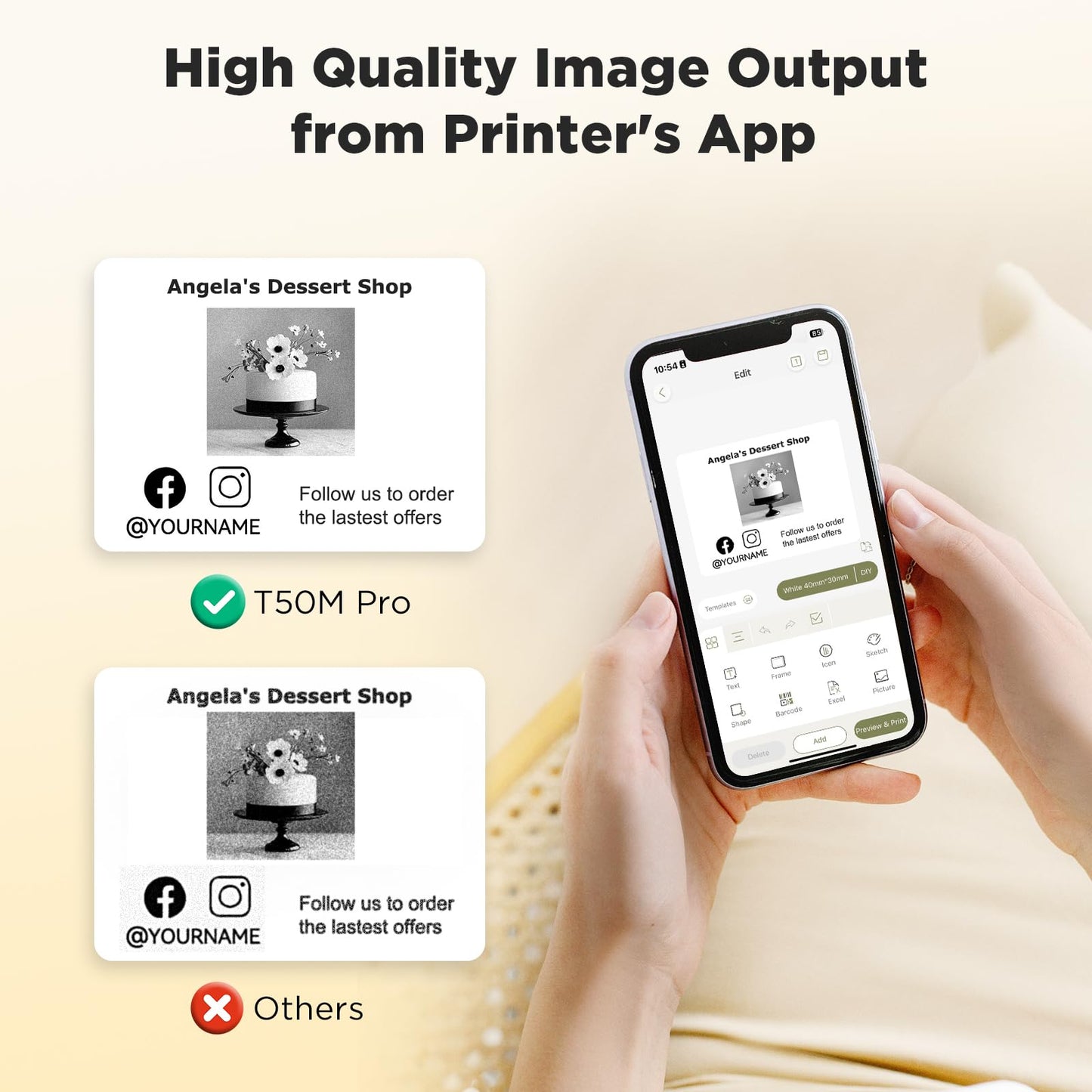 SUPVAN T50M Pro Bluetooth Label Maker Machine with 3 Tapes, Wide Waterproof Label, Versatile App with 30+ Fonts and 660+ Icons, Inkless Labeler