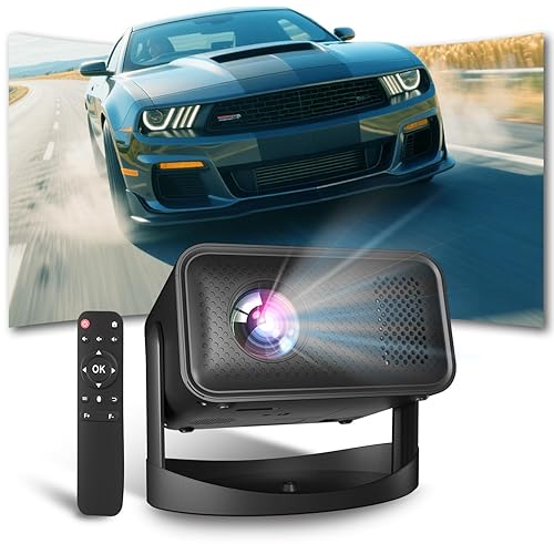 UCOCARE Smart Mini Projector with WiFi and Bluetooth, Native 1080P 4K Supported Portable Projector for Bedroom Ceiling, Auto Keystone & Electric