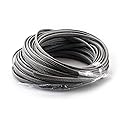 Bettomshin 1Pc 32.8Ft(10m) Cable Management Sleeve, 3/16"(4mm) Width PET Grey Cord Protector, Wire Loom Tube Insulated Split Sleeving for USB Cable