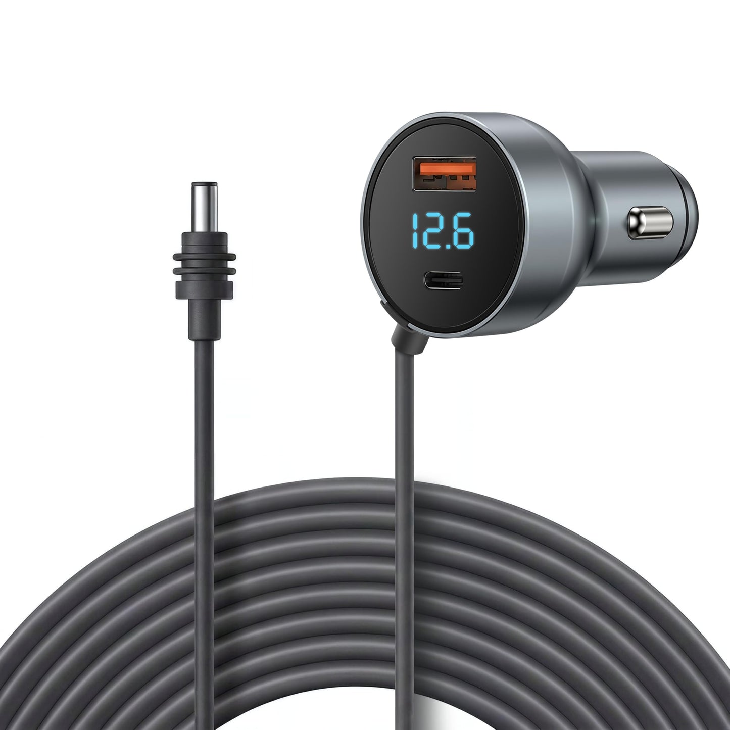 Starlink Mini 10FT Car DC Power Cable, 12V Cigarette Lighter Charger with USB-C & USB-A Dual Ports, Portable Power Adapter for RV Truck Boat SUV