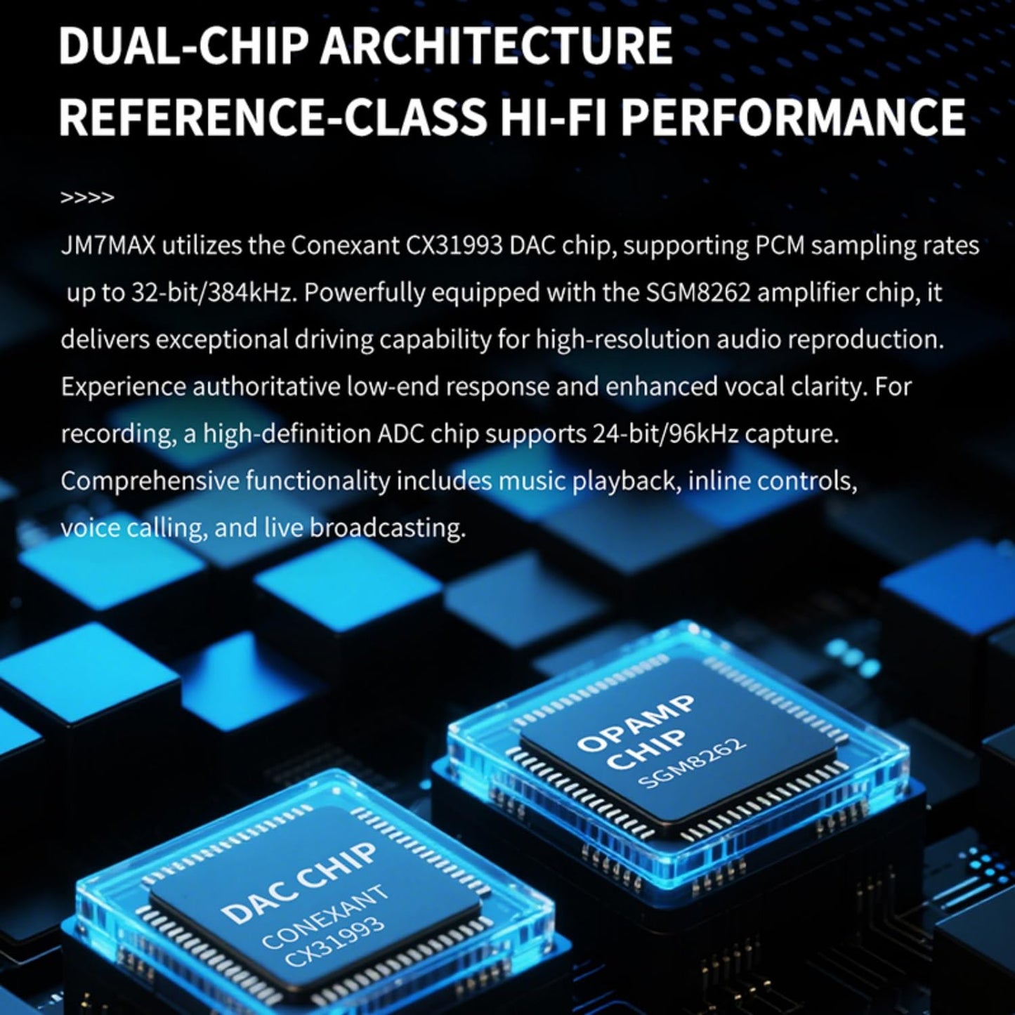 JCALLY JM7 MAX USB-C to 3.5mm Headphone DAC Amplifier CX31993 + SGM8262, Type-C to 3.5mm Digital Audio Decoding for iPhone, Samsung Galaxy, iPad