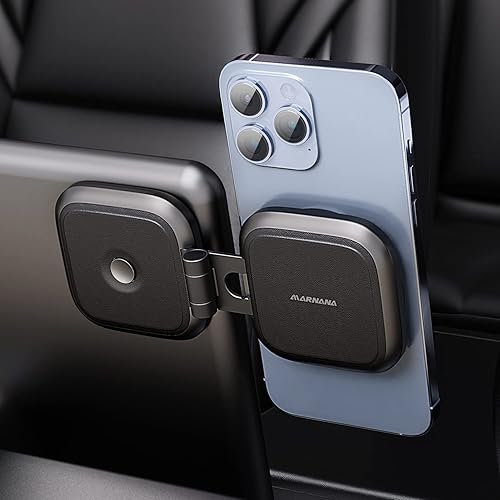 Marnana Phone Mount for Tesla Model 3 Model Y, Strong Magnetic Designed for MagSafe Car Mount Phone Holder for Tesla Screen Monitor, Invisible