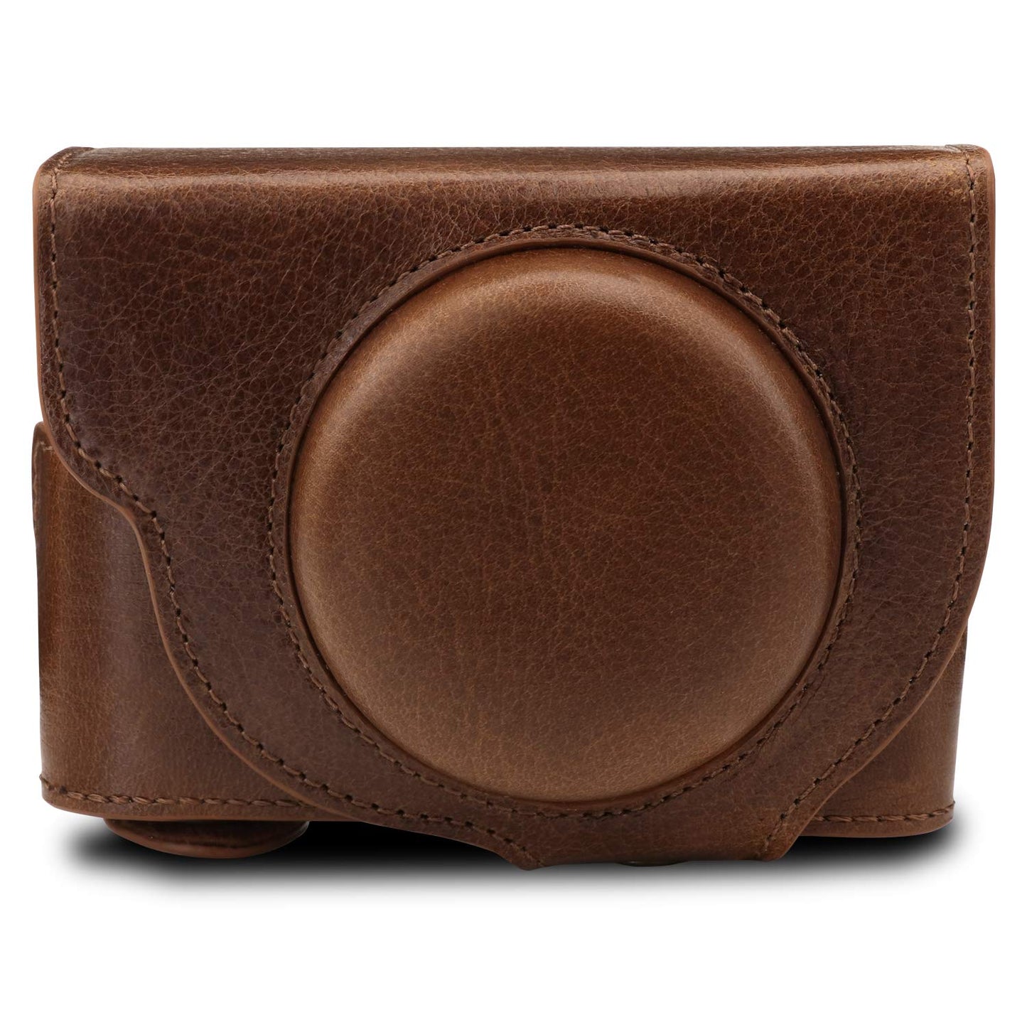 MegaGear MG1728 Ever Ready Genuine Leather Camera Case compatible with Sony Cyber-shot DSC-RX100 VII - Brown