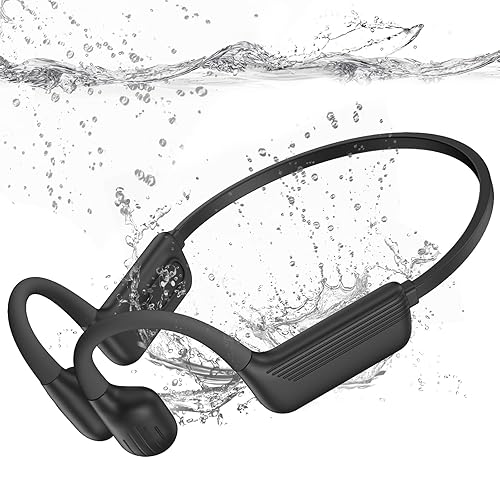 Liquid Silicone Swimming Headphones-Bone Conduction Headphones, IP68 Waterproof Underwater Earphones, LiteSurge Bluetooth Soft/Skin Open Ear Swim…