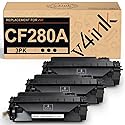 v4ink 3PK Compatible CF280A CRG119 Toner Cartridge Replacement for HP 80A CF280A Toner Cartridge Black Ink for HP Pro 400 M401N M401DN M401DNE M401DW