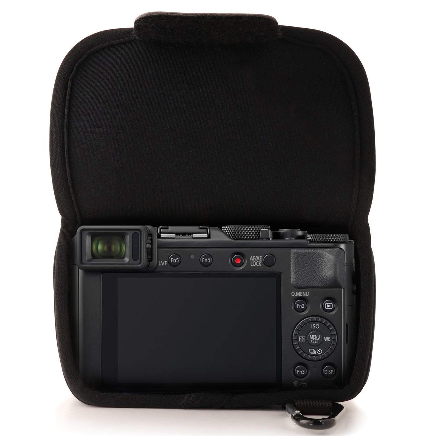 MegaGear ''Ultra Light'' Neoprene Camera Case Bag With Carabiner For Panasonic Lumix Dmc?Lx100 Digital Camera (Black)