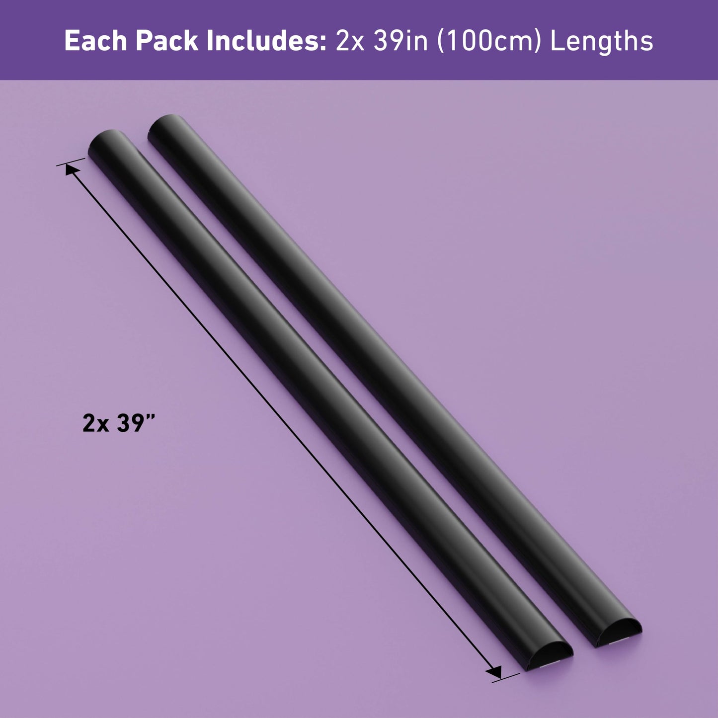 D-Line Half Round Cord Hider, Patented Cable Cover, Hide TV Wall Mount Wires, Raceway for Cords, Decorative Wire Covers, Paintable, Adhesive Cable