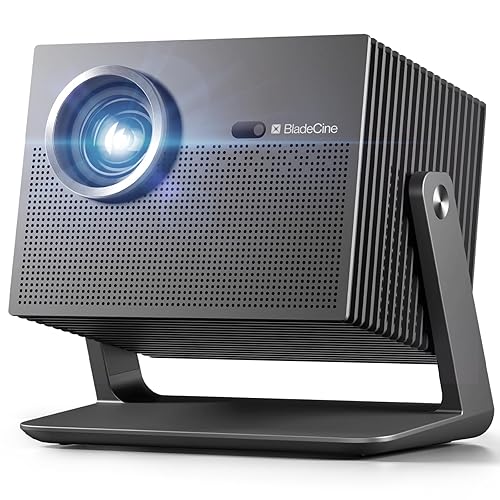 BladeCine Cube 600 Netflix Projector, 1080P Portable Projector with Wifi and Bluetooth, True ISO 600 ANSI Lumens, 360° Adjustable Gimbal Stand, Auto