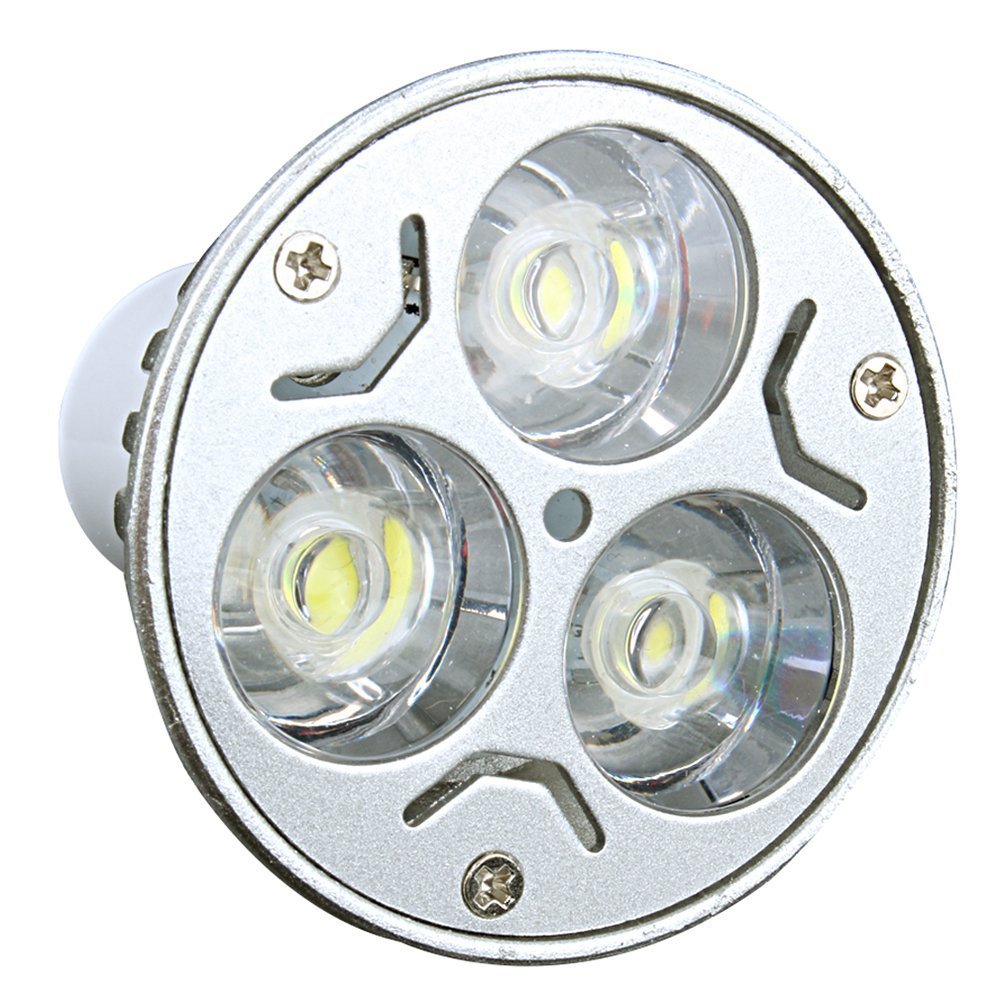 GU10 LED Light Bulbs 3W (30W Halogen Equivalent) Cool White Spot Light for Recessed Lighting, Home, Kitchen, Hotel, Bedroom - 6 Pack