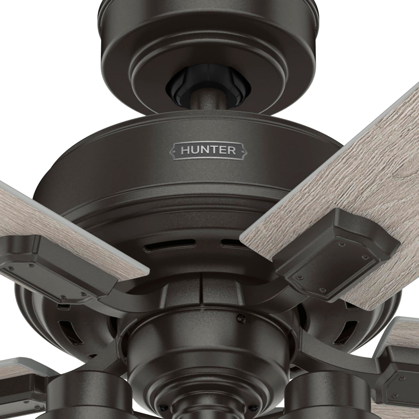 Hunter Fan 52 inch Traditional Noble Bronze Finish Indoor Ceiling Fan with LED Light Kit and Remote Control (Renewed)