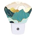 AKKAVNIA Night Light Gold Mountain Plug-in LED Dusk-to-Dawn Sensor Soft Night Lamp,Suitable for Home Bedroom Bathroom Hallway Stairs