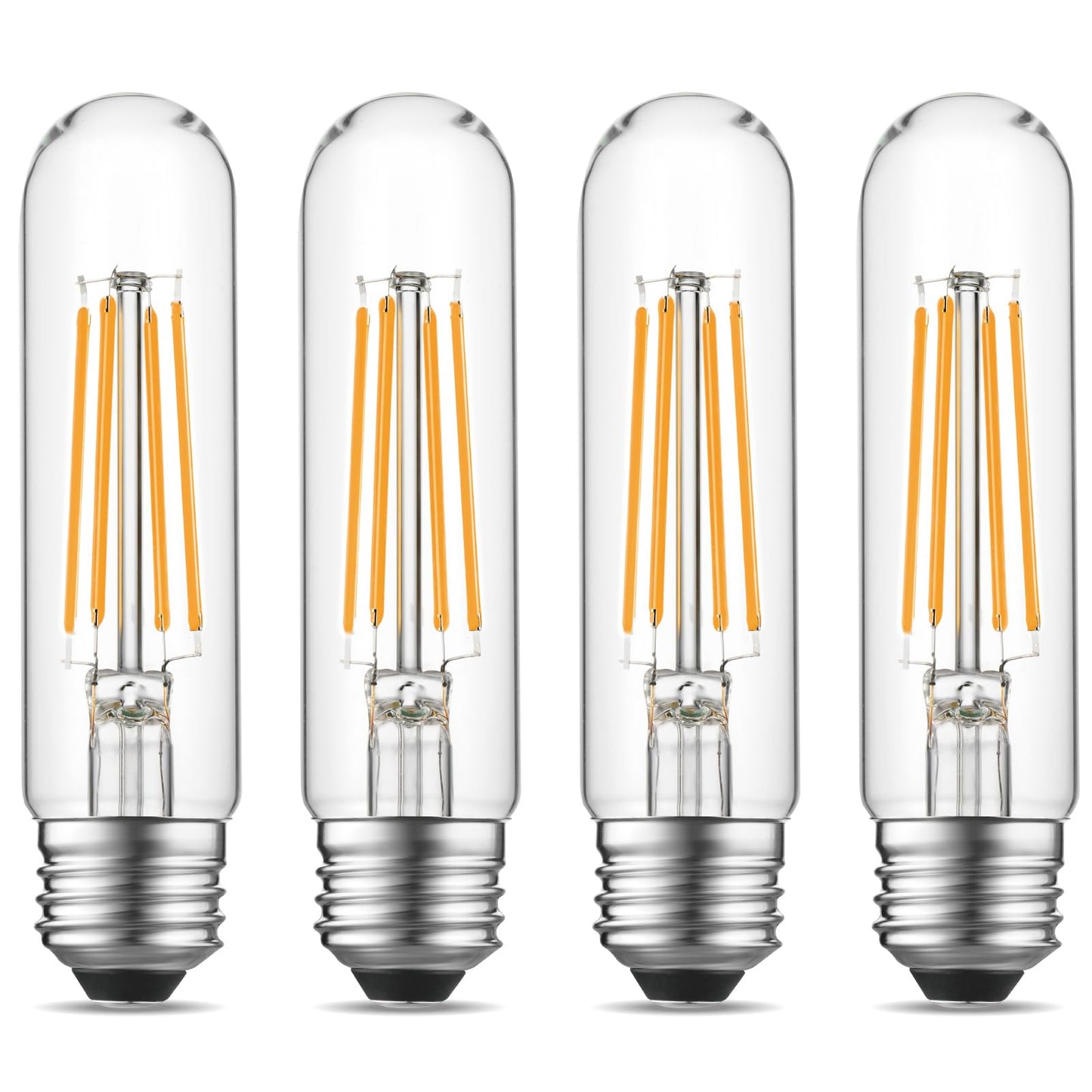 Gozelux Dimmable E26 Edison Bulb, AC120V Warm White 2700K Light Bulbs, 6W Equal 60 watt 750LM Tubular T10 LED for Rustic Pendant, Chandeliers, Wall