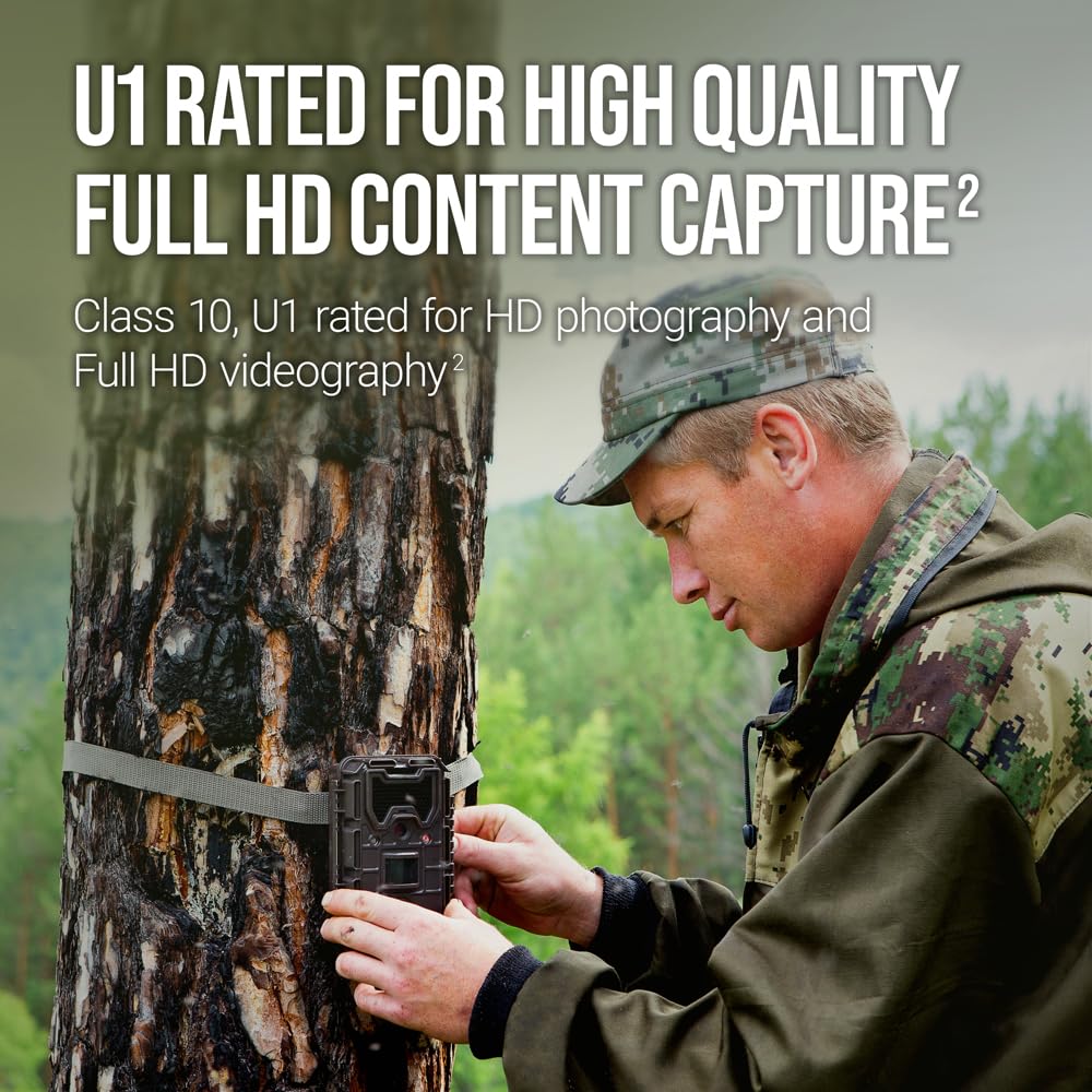PNY 32GB Elite Class 10 U1 V10 SDHC Trail Camera Flash Memory Read Up to 100MB/s, UHS-I, HD Photo & Video, Outdoor Camera, DSLR Camera, Tactile Use