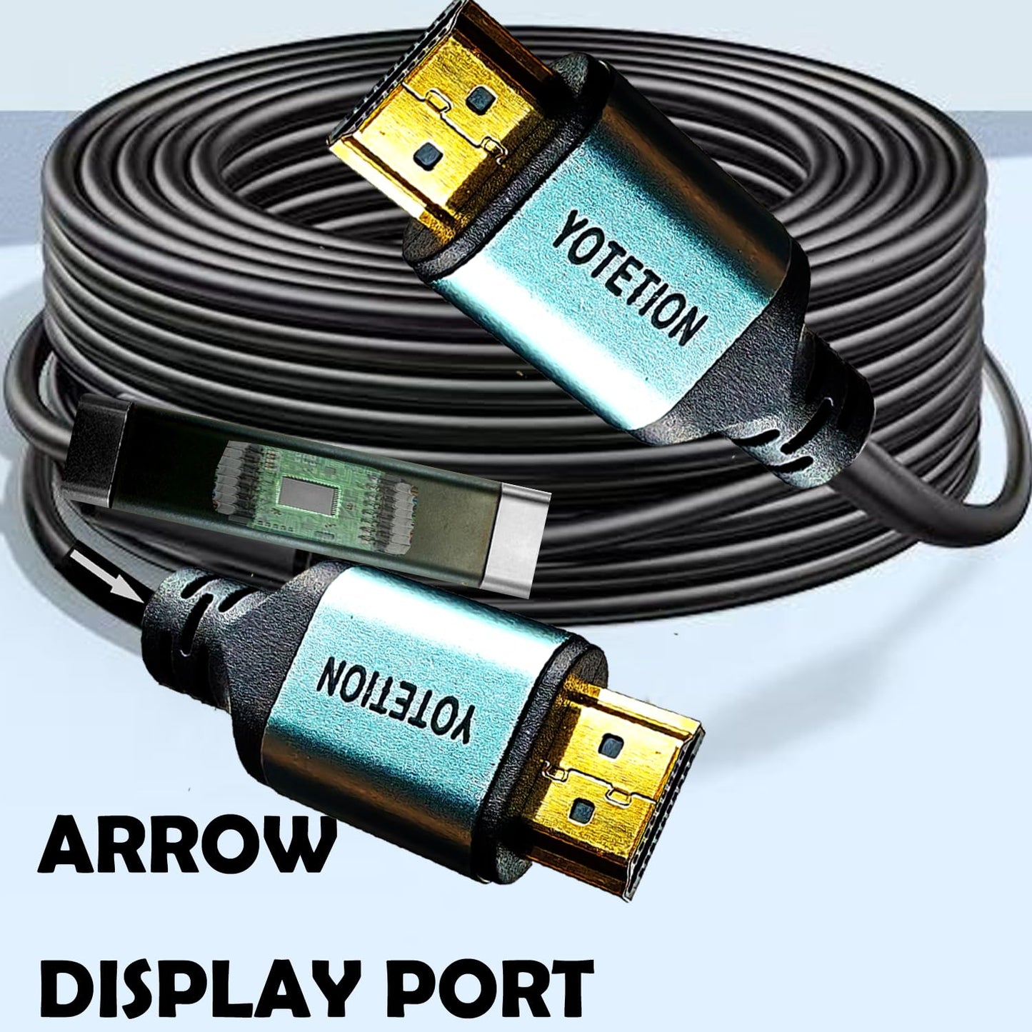 HDMI Cable 100ft 4k60hz with Built-in Signal Booster. hdmi Cables Extender,HDMI Cable V2.0 with EQ Suppert HDR 4K60HZ