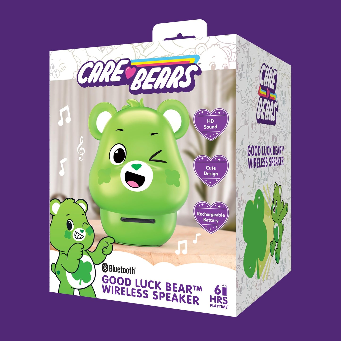 Care Bears Wireless Speaker - Rechargeable and Portable, Cute & Custom Design, Bluetooth 5.2, Long Playtime, Sound