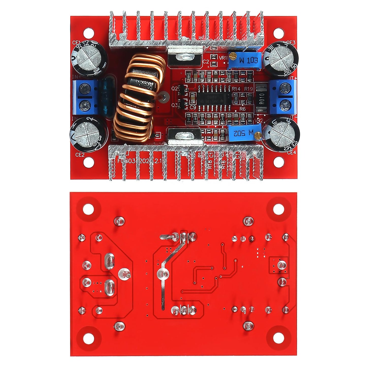 XIITIA 2pcs DC 400W 15A Step-up Boost Converter Constant Current Power Supply LED Driver DC8.5V-50V to DC10V-60V Voltage Charger Step Up Module…