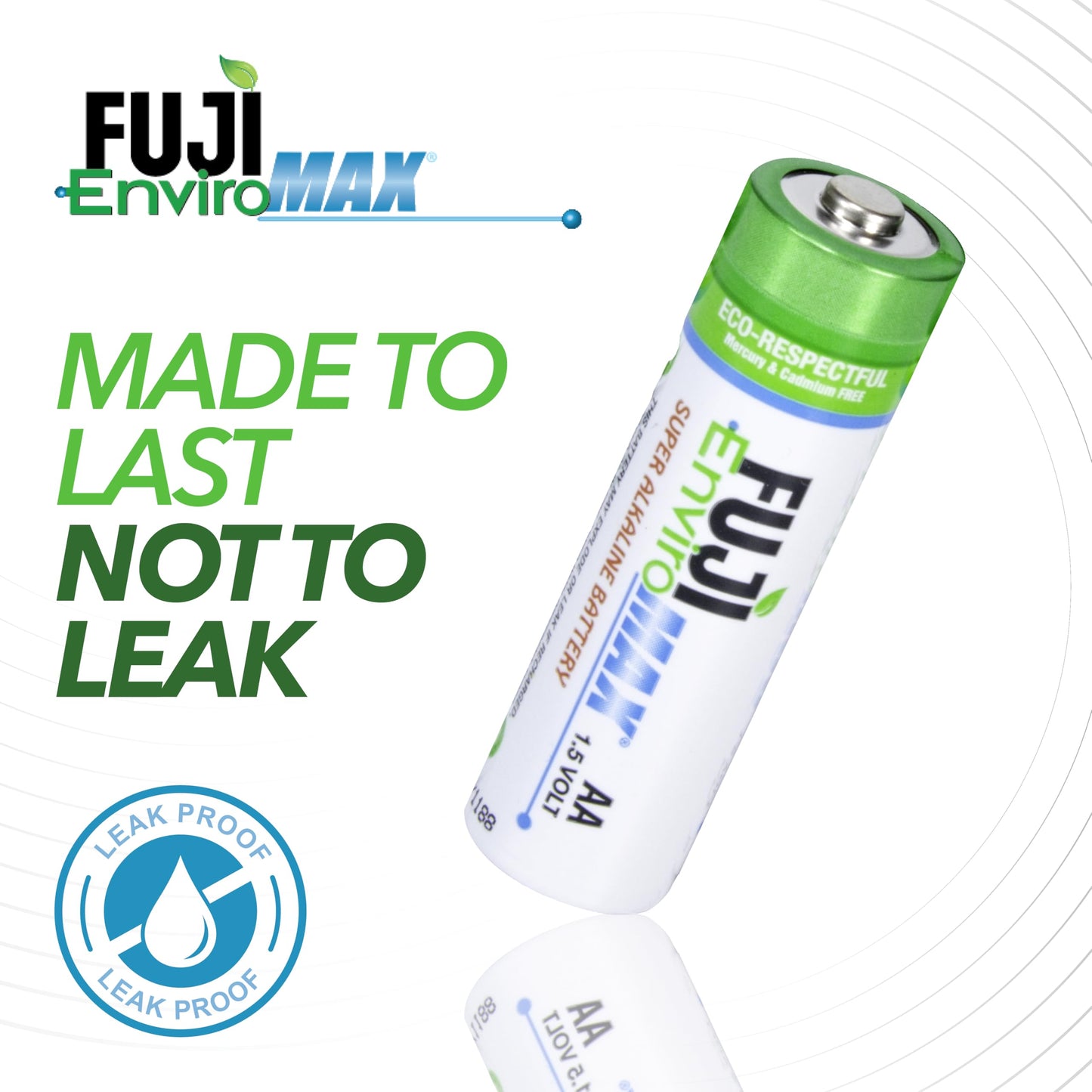 Fuji Enviromax 4300BP24 EnviroMax AA Super Alkaline Batteries (24 Pack), White, One Size Fits All