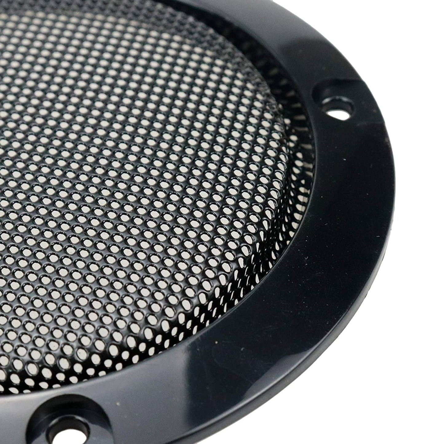 Mcredy 2 Inch Speaker Cover with Metal Mesh, Black ABS Plastic 4 Pcs