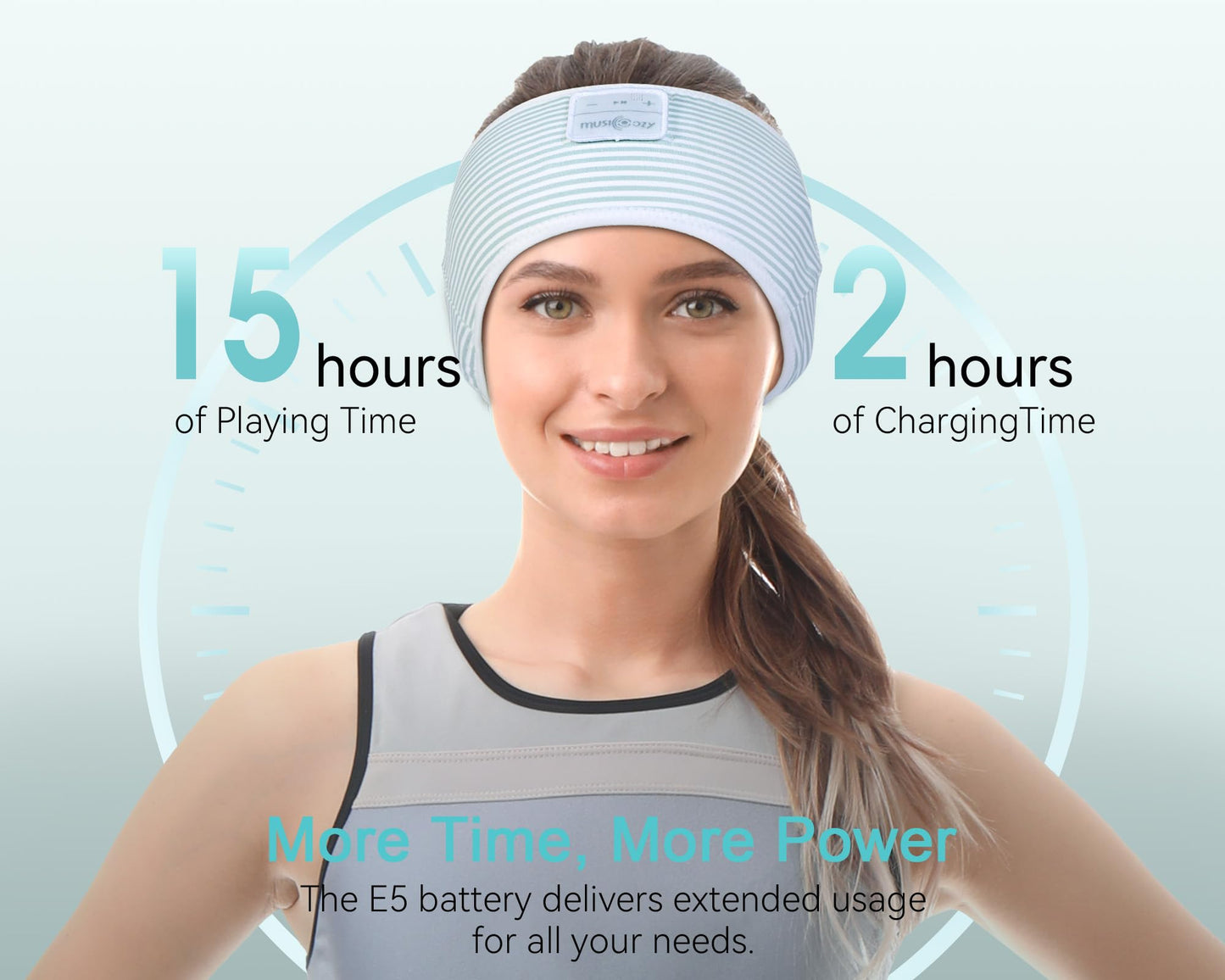 MUSICOZY Sleep Headphones Bluetooth 5.4 Headband, Wireless Earphones Sweat Resistant Earbuds with Ultra-Thin HD Stereo Speaker for Workout…
