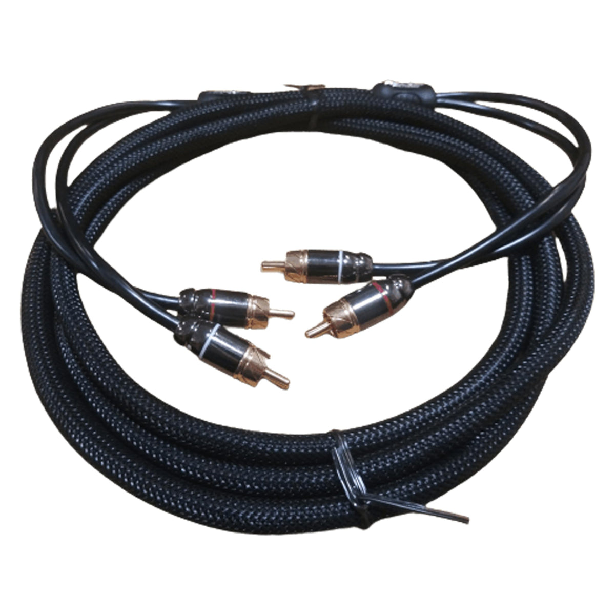 Full Tilt by Sundown Audio Premium 6ft Dual Channel RCA Interconnect Cable | 2-Channel Audio Adapter | Gold-Plated, Techflex Braided, Shielded for Noise-Free Car/Home Audio & Subwoofer