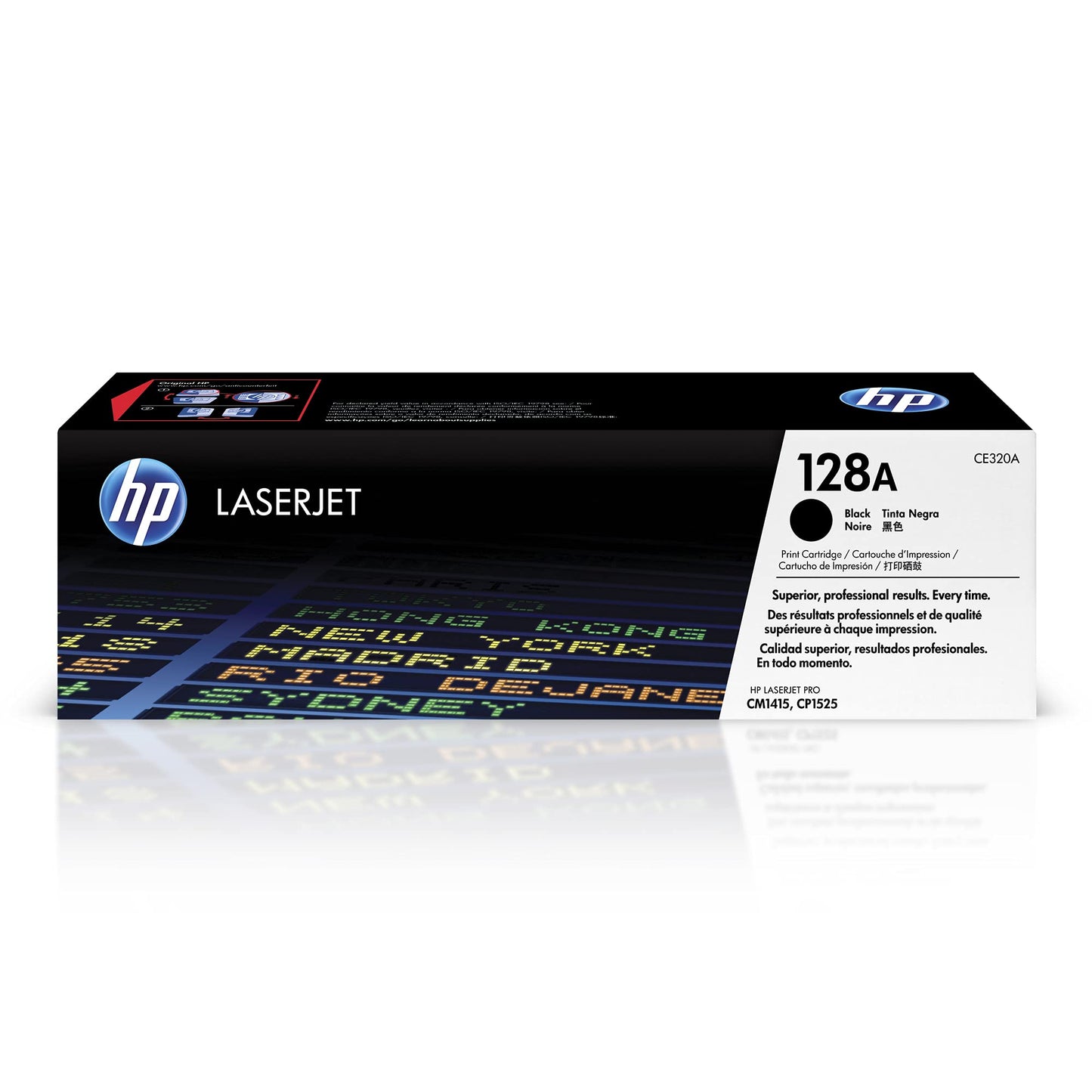 HP 128A Black Toner Cartridge | Works LaserJet Pro CM1415 Color, CP1525 Color Series | CE320A