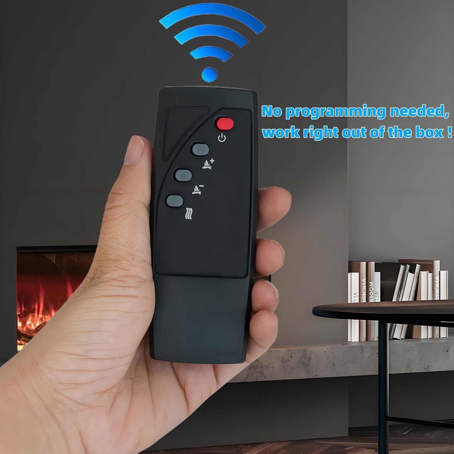 Replacement Remote Control Compatible for Twin Star ChimneyFree ClassicFlame Dura Flame Fireplace Heater DFI-8511-09 DFI-8511-10 DF1-8511-01