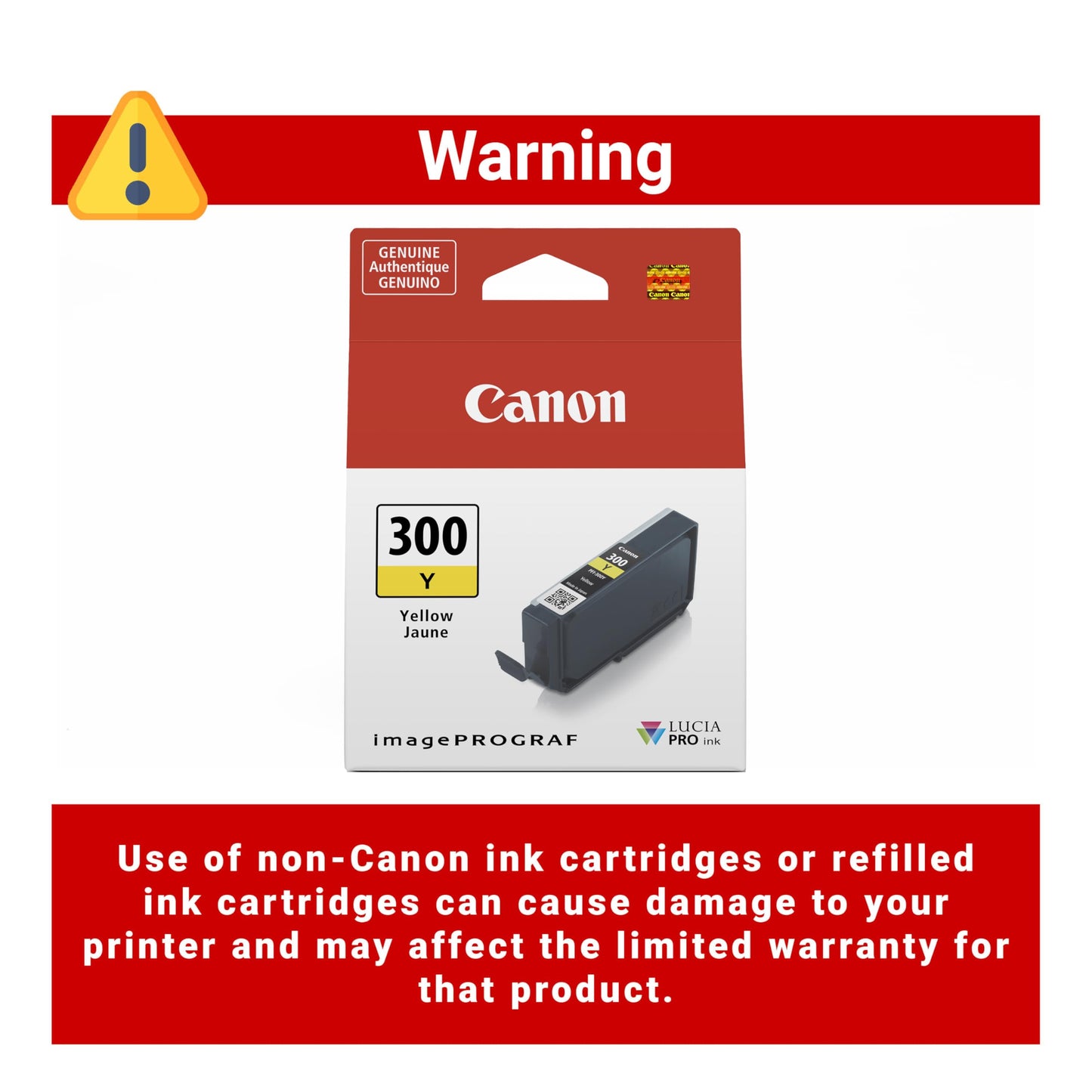 Canon PFI-300 Genuine Yellow Ink Tank, Compatible with ImagePROGRAF PRO-300 Printers