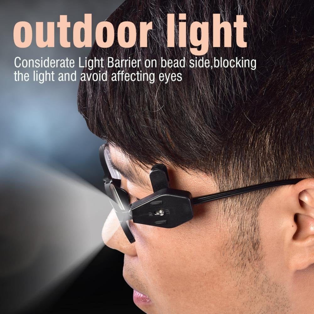 FILFEEL 2PCS Universal Flexible Super Bright, LED Clip On Mini Book Reading Light 360 Degree Rotatable for Safety Eyeglasses Camping Reader Safety