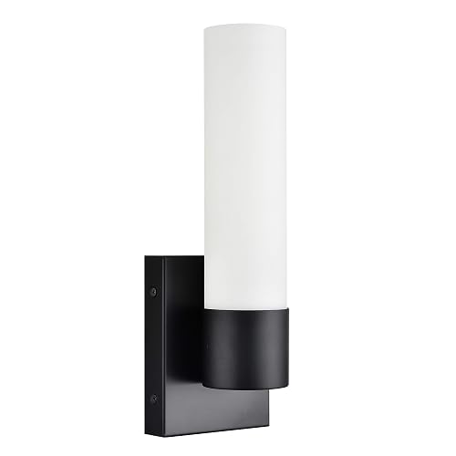 Linea di Liara Matte Black Wall Sconce Lighting Perpetua Bathroom Sconce Light Vanity Glass Tube Wall Sconce Up Light Modern Farmhouse Bedroom