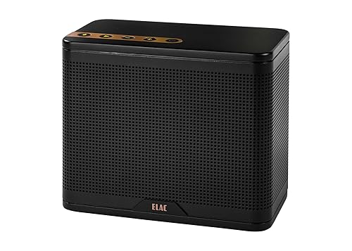 ELAC NAVA100 Portable Bluetooth Speaker, Black - 3” Full-Range Driver with Dual Passive Radiators - Up to 15 Hours of Playtime & USB-C Fast Charging