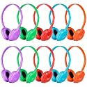 MENGLALA Kids Headphones Bulk 10 Pack for Classroom School,Wholesale Earphones Class Set of Headphones for Students Teens Children 3.5mm Jack Multi