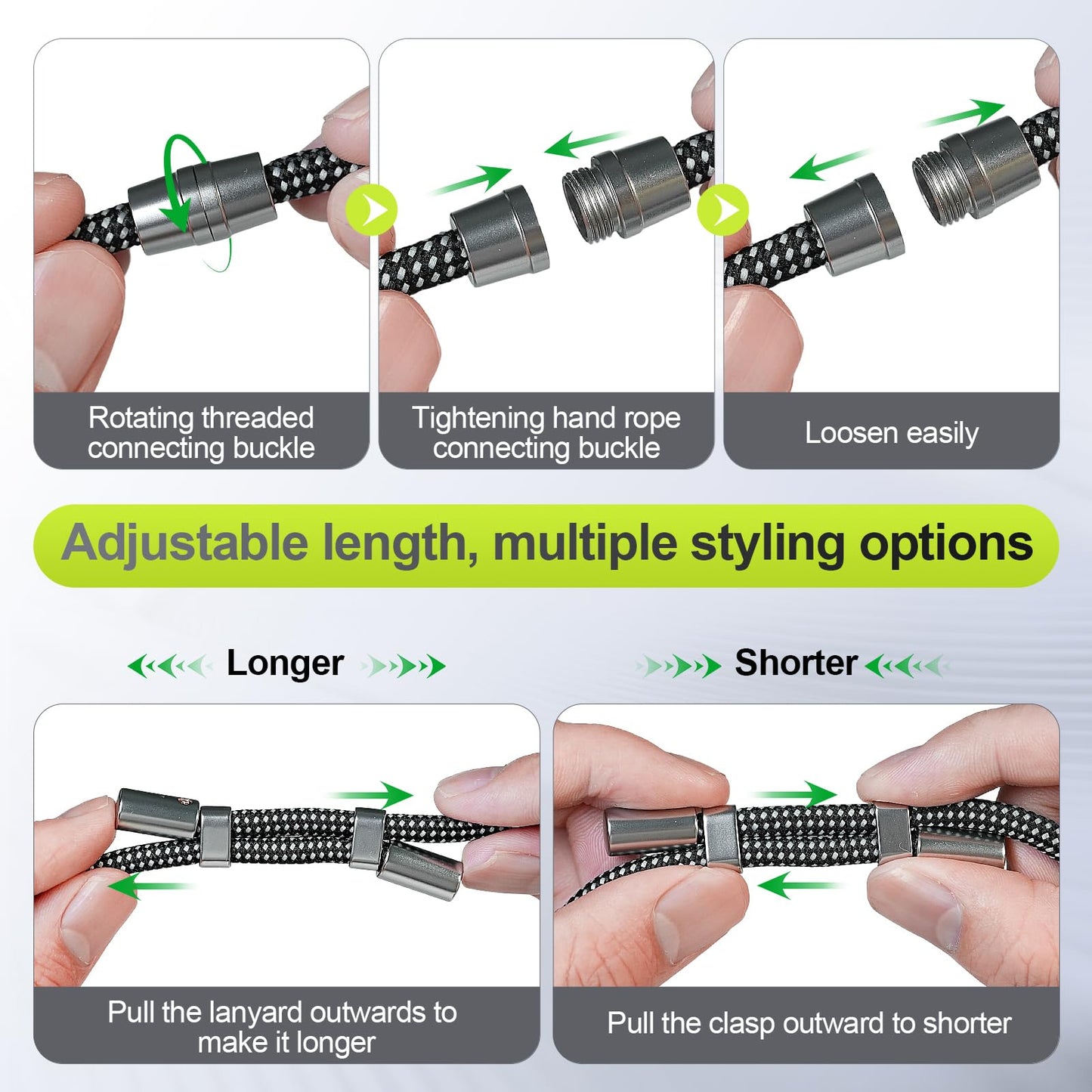 ZOYTONE Phone Lanyard, Crossbody Lanyard & Wrist Strap 3-in-1, Anti Theft Adjustable 17.5"-32" Cell Phone Neck Lanyard for Travel Hiking Cycling