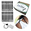 ExerTies Silicone Cable Ties Reusable - Made in Maine USA - Medical Grade Silicone Cord Ties - Endless Uses: for Cords, iPhones, Cables, Sleeves