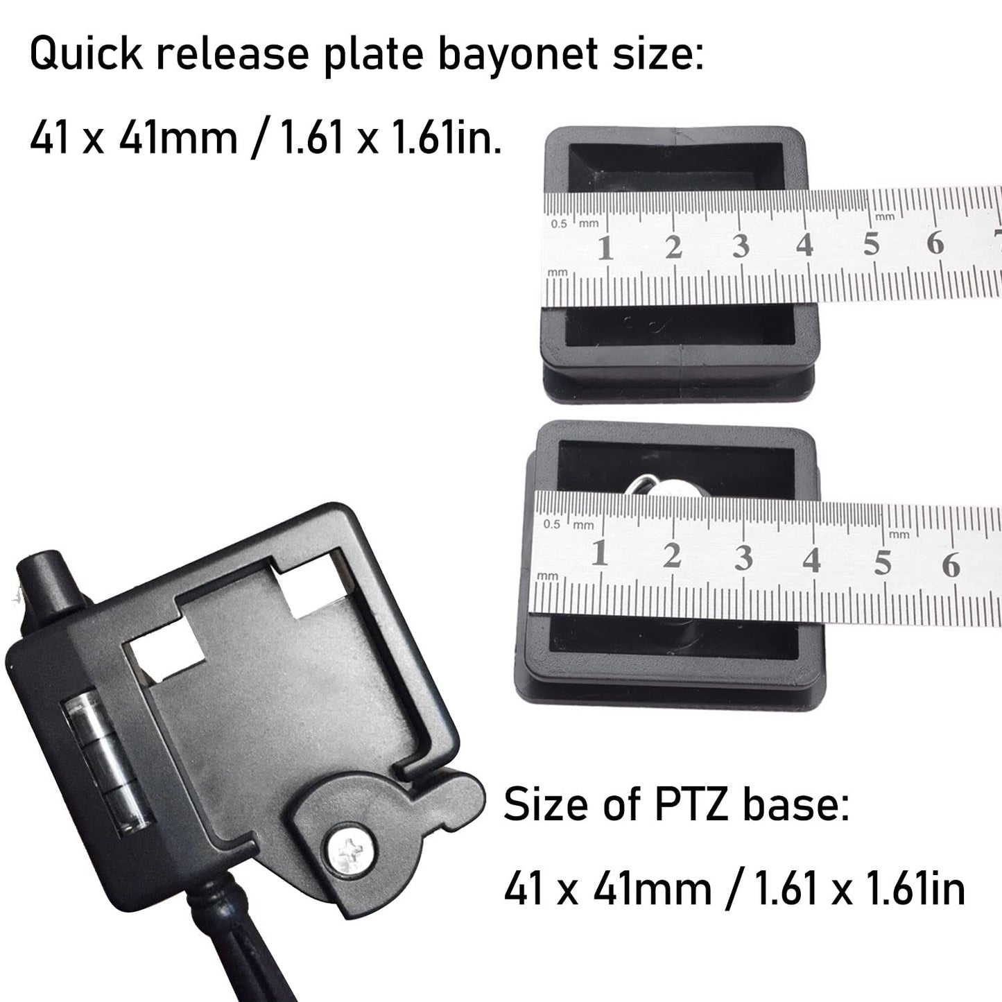 LUORNG 41x41mm Tripod Quick Release Plate Camera Mounting Parts Replacement