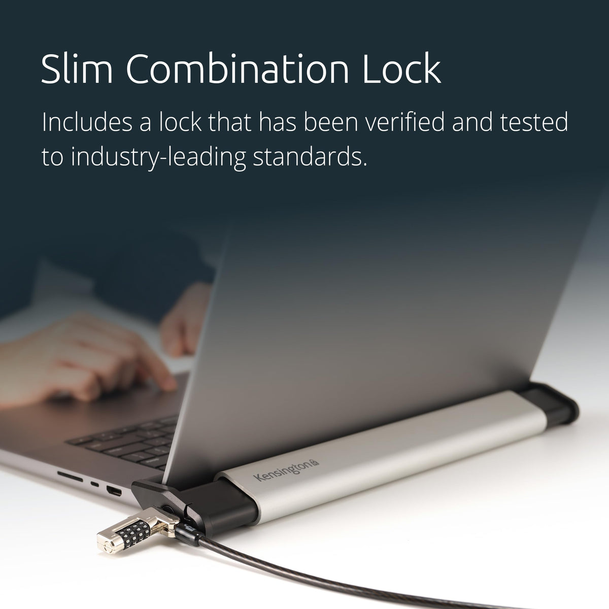 Kensington MacBook and Surface Laptop Locking Station with Combination Lock, MacBook Air and MacBook Pro Locks with 6 Foot Cable, Laptop Security