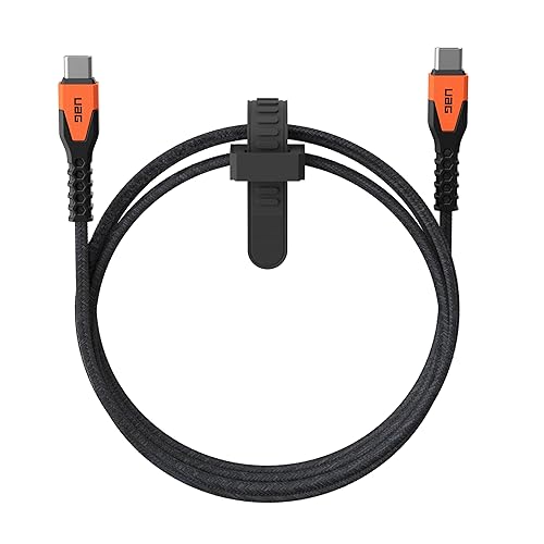 URBAN ARMOR GEAR UAG Rugged Kelvar Core USB-C to USB-C Cable 5ft/1.5m 60W Power Delivery PD Reinforced Fast Charging Cable for iPhone 17, MacBook